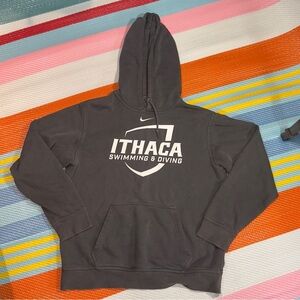 Nike College Ithaca Gray Pullover Hoodie Men’s Size Medium